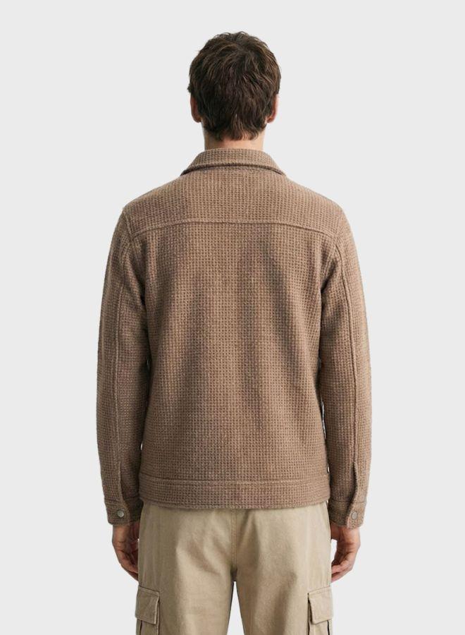 The Indian Garage Co Men Regular Fit Solid Round Neck Full Sleeves Jacket - Image 2